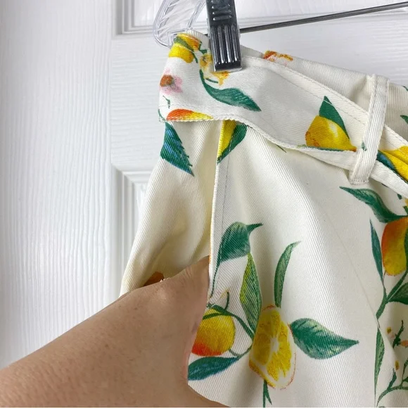 Ophelia Roe Lemon Print Belted Denim Skirt Plus Size 20 - Picture 2 of 5